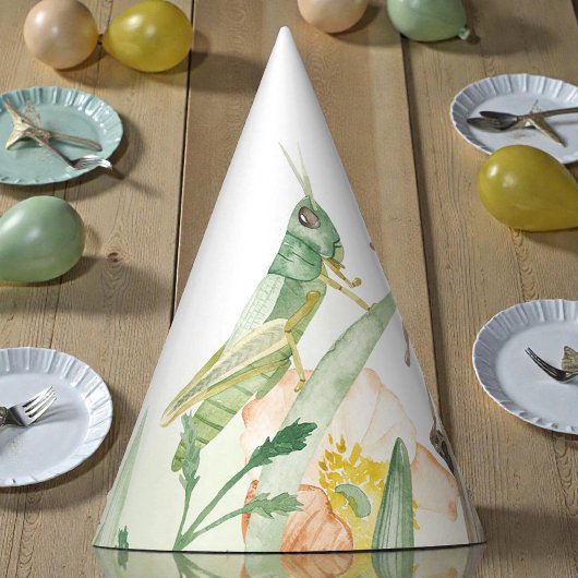 Watercolor Child's Bug Insect Birthday Partyhütchen