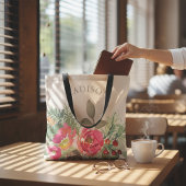 Watercolor Chill Winter Floral Personalisierter Na Tasche