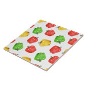 Watercolor Chilli Peppers Pattern  Fliese (Seite)