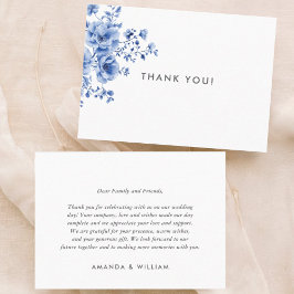 Watercolor Chinoiserie Floral Vielen Dank Platzkarte