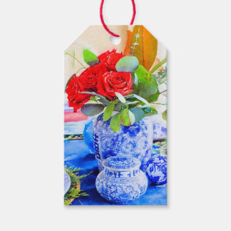 Watercolor Chinoiserie Ginger Jar Gift Tag Geschenkanhänger