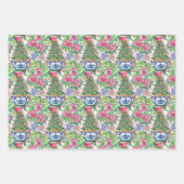 Watercolor Chinoiserie Ginger Jar Weihnachtsbaum Geschenkpapier Set (Vorderseite)