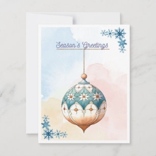 Watercolor christamas-Ornament-Begrüßung Feiertagskarte