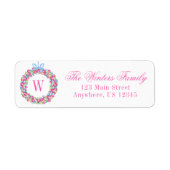 Watercolor Christmas Baubles Wreath Monogram (Vorne)