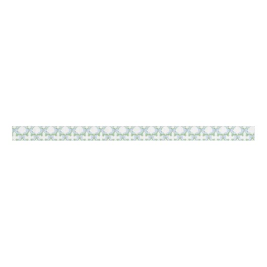 Watercolor Christmas Blue Bow Garland Ripsband (Vorderseite)