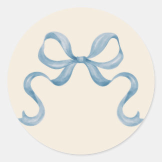 Watercolor Christmas Bow Sticker - Blau