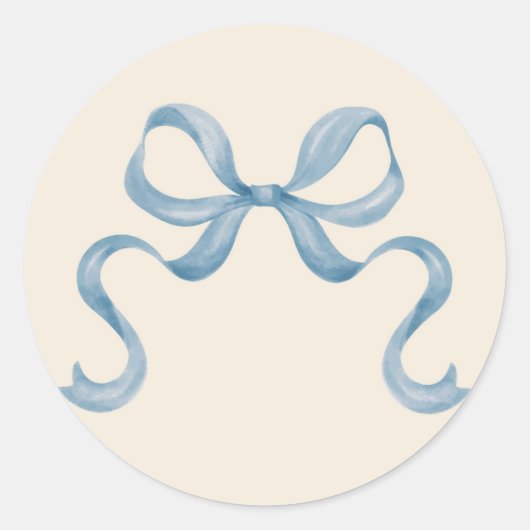 Watercolor Christmas Bow Sticker - Blau (Vorderseite)