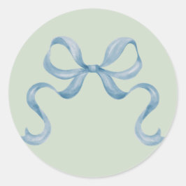 Watercolor Christmas Bow Sticker - Blau