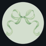 Watercolor Christmas Bow Sticker - Grün<br><div class="desc">Watercolor Christmas Bow Sticker - Grün</div>