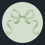 Watercolor Christmas Bow Sticker - Grün<br><div class="desc">Watercolor Christmas Bow Sticker - Grün</div>