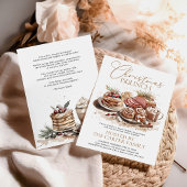 Watercolor Christmas Brunch Party Holiday Rustic Einladung