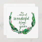 Watercolor Christmas Card - Square (Vorne/Hinten)