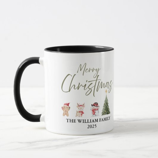 Watercolor Christmas Coffee Mug Tasse (Links)