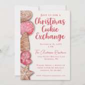 Watercolor Christmas Cookie Exchange Einladung (Vorderseite)