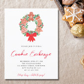 Watercolor Christmas Cookie Exchange Einladungspostkarte