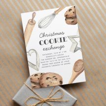 Watercolor Christmas Cookie Exchange Party