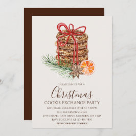 Watercolor Christmas Cookies Exchange Party Einladung