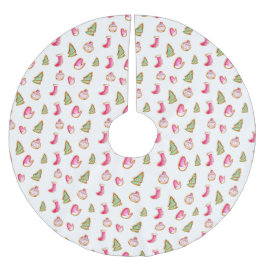 Watercolor Christmas Cookies Holiday Cute Polyester Weihnachtsbaumdecke