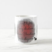 Watercolor Christmas Dachshund – Custom Photo Kaffeetasse (Mittel)