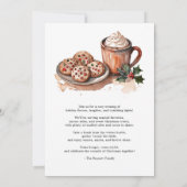 Watercolor Christmas Dinner Party Holiday Rustic Einladung (Rückseite)