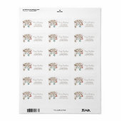 Watercolor Christmas Elegant Script Adressaufkleber (Vorne)