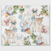 Watercolor Christmas Elegante Geschenkpapier (Flach)