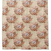 Watercolor Christmas Gingerbrett Muster Duschvorhang (Vorderseite)