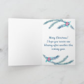 Watercolor Christmas Gnome Karte (Innenseite)