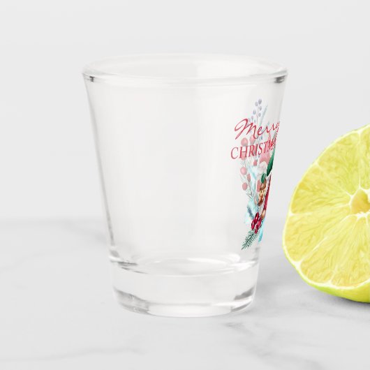 Watercolor Christmas Gnome Schnapsglas (Links)