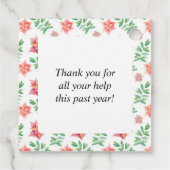 Watercolor Christmas Holiday Geschenkanhänger (Rückseite)