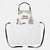 Watercolor Christmas Holiday Schürze (Vorderseite)