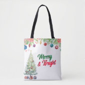 Watercolor Christmas Holiday Tasche (Vorderseite)