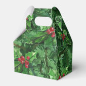 Watercolor Christmas Holly Berries Geschenkschachtel (Rückseite)