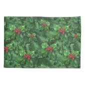 Watercolor Christmas Holly Berries Kissenbezug (Rückseite)