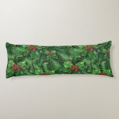 Watercolor Christmas Holly Berries Seitenschläferkissen (Rückseite)