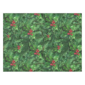 Watercolor Christmas Holly Berries Tischdecke (Vorderseite (Horizontal))