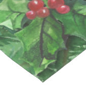 Watercolor Christmas Holly Berries Tischdecke (Schrägansicht)