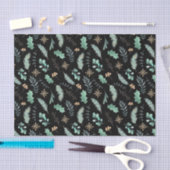 Watercolor Christmas Leaf Pattern Seidenpapier (Handwerk)