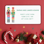 WATERCOLOR CHRISTMAS NUTCRACKER ADRESSE STICKER ADRESSAUFKLEBER