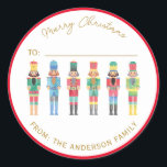 WATERCOLOR CHRISTMAS NUTCRACKER GIFT STICKER<br><div class="desc">Lassen Sie sich mit unseren nussknacken thematischen Aufklebern verwöhnen.</div>