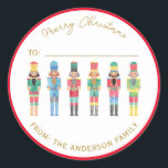 WATERCOLOR CHRISTMAS NUTCRACKER GIFT STICKER<br><div class="desc">Lassen Sie sich mit unseren nussknacken thematischen Aufklebern verwöhnen.</div>