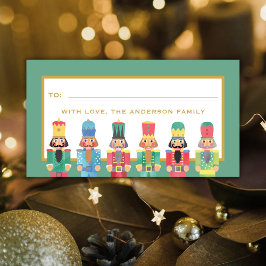 WATERCOLOR CHRISTMAS NUTCRACKER GIFT STICKER ADRESSAUFKLEBER