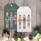 WATERCOLOR CHRISTMAS NUTCRACKER GIFT STICKER GESCHENKANHÄNGER