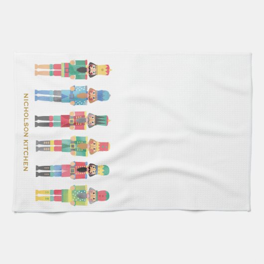 WATERCOLOR CHRISTMAS NUTCRACKERS GESCHIRRTUCH (Horizontal)