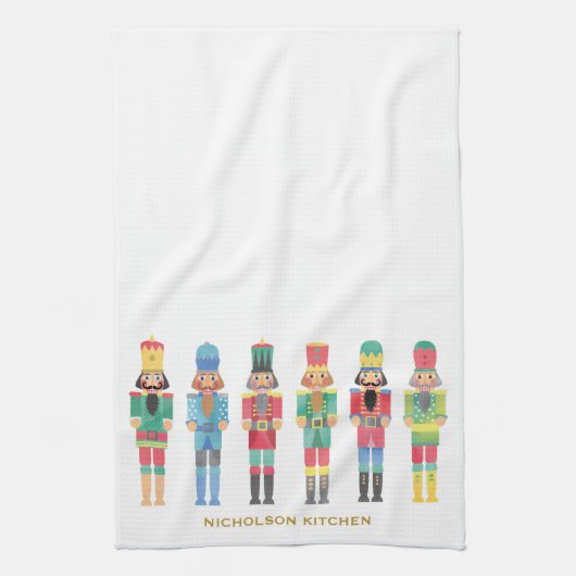 WATERCOLOR CHRISTMAS NUTCRACKERS GESCHIRRTUCH (Vertikal)