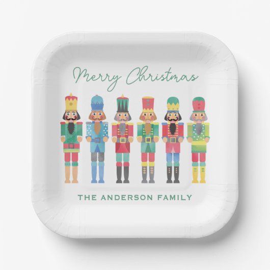 WATERCOLOR CHRISTMAS NUTCRACKERS PAPPTELLER (Vorderseite)