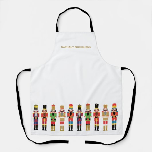 WATERCOLOR CHRISTMAS NUTCRACKERS SCHÜRZE (Vorderseite)