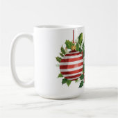 Watercolor Christmas Ornaments Holly Garland Kaffeetasse (Links)