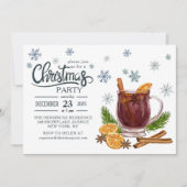 Watercolor Christmas Party Invitation Einladung (Vorderseite)