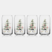 Watercolor Christmas Pine Trees Dosenglas (Hinten)